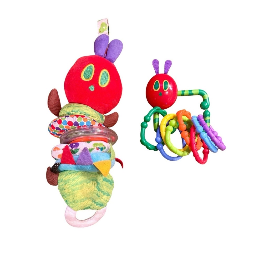 Eric Carle The Very Hungry Caterpillar Baby Activity Toy Sensory Lot of 2